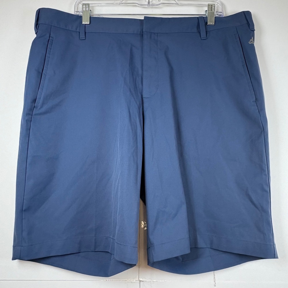 Adidas Men's‎ Blue Three Stripe Brand Tech Wicking Golf Tennis Shorts Sz 38